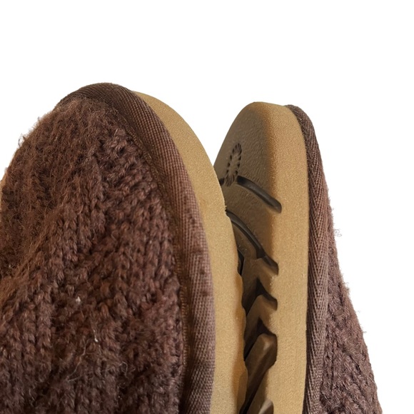 UGG MARQUIS 5915 Brown Sweater Knit Slouch Shearling Tall Boots Kids Size 6 - Picture 11 of 13